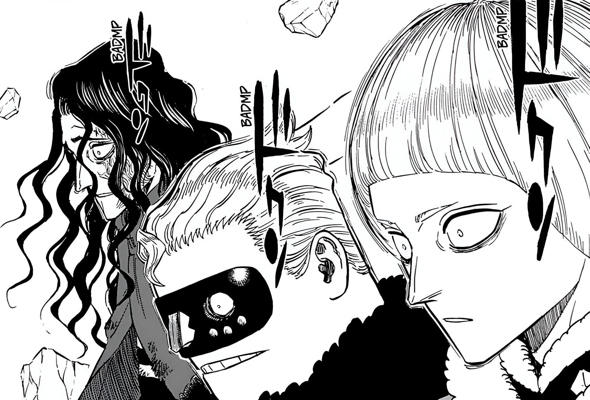 Revchi, Gueldre, and Marx as seen in the manga (Image via Shueisha)